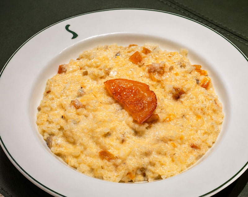 Risotto di Baccalà e Arancia Cristallizzata